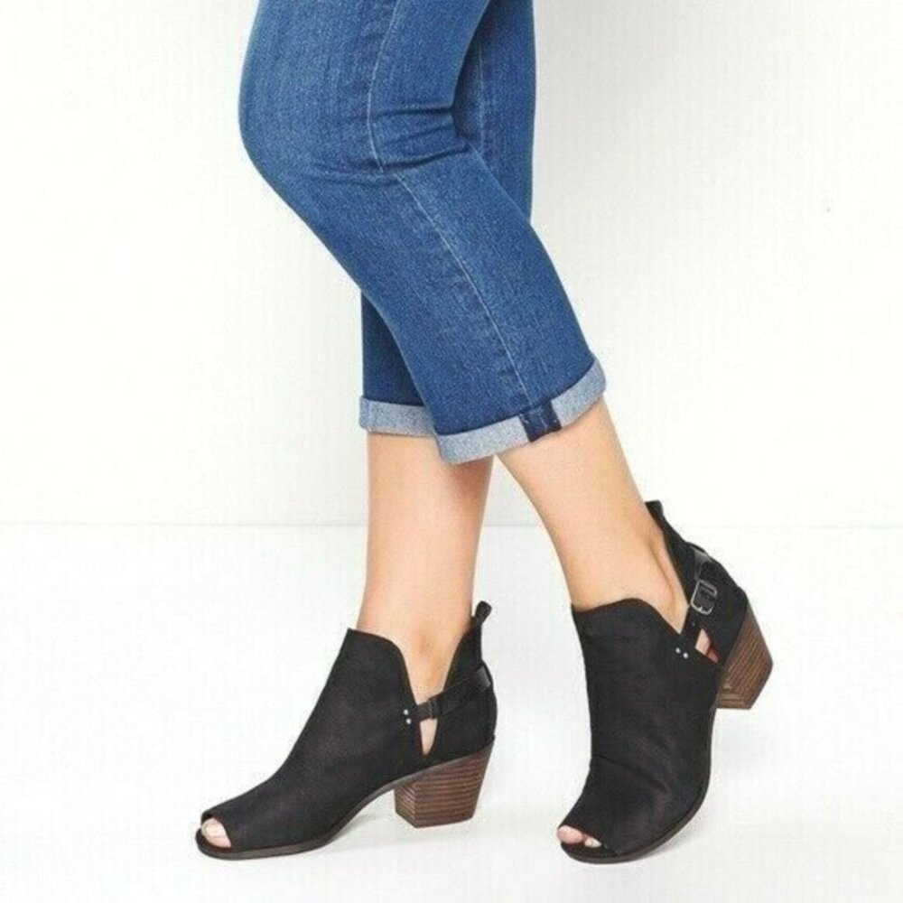 Lucky Brand Braydon Ankle Boot Black‎ Suede Leather